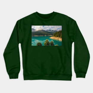 Low Water in Sauris Lake, North Italy Crewneck Sweatshirt